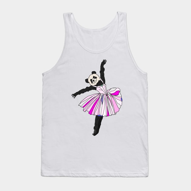 Panda Bear Ballerina Tutu Tank Top by notsniwart